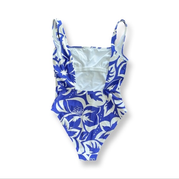 Madewell Second Wave Square-Neck Tank One-Piece Swimsuit in Tropicale Floral Md - Picture 2 of 8